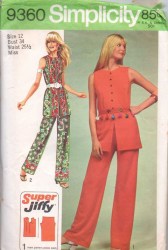 9360 71 JIFFY E SLVLSS TUNIC, LO RISER HIP HUGGER EZ PATTERN 10
